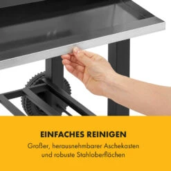 Meat Machine Holzkohlegrill BBQ 45x32,5cm Thermometer Bodenrollen -Haushaltsgerätegeschäft 10034819 de 0008 logo