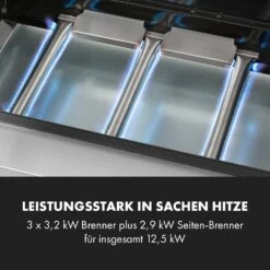 Valkyrie Gasgrill 3x3,2 + 2,9 KW Sichtfenster 54x42 Cm Grill Edelstahl -Haushaltsgerätegeschäft 10034845 de 0005 logo