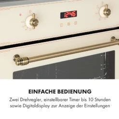 Elizabeth Einbaubackofen Retro 2200W 70L 50 - 250 °C Timer Display 15 Elizabeth Einbaubackofen Retro 2200W 70L 50 - 250 °C Timer Display -Haushaltsgerätegeschäft 10034881 de 0005 logo