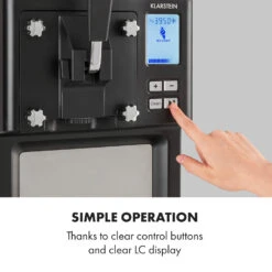 Sweet Sundae Eiscrememaschine Kompressor 1,5l Edelstahl Schwarz -Haushaltsgerätegeschäft 10034911 uk 0007 logo Klarstein Sahnehaeubchen Eiscrememaschine schwarz