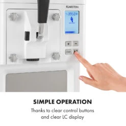 Sweet Sundae Eiscrememaschine Kompressor 1,5l Edelstahl Weiß -Haushaltsgerätegeschäft 10034912 uk 0007 logo Klarstein Sahnehaeubchen Eiscrememaschine weiss