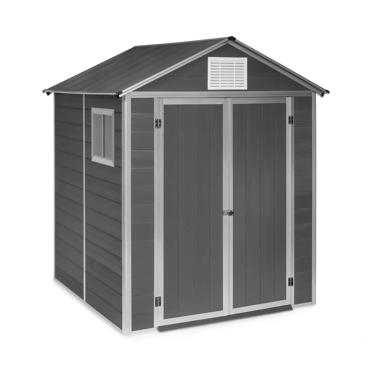 Schatzkammer Gartenschuppen UV-Schutz PVC Schloss Seitenfenster Grau 3 Schatzkammer Gartenschuppen UV-Schutz PVC Schloss Seitenfenster Grau