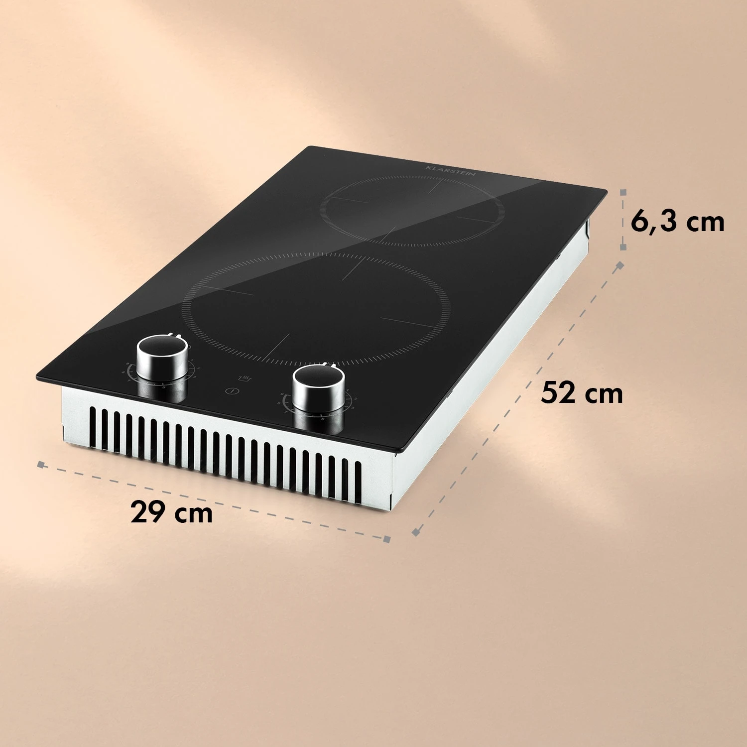 Kochheld Doppel-Induktionskochfeld 2900W Dreh-Regler Glas Schwarz 11 Kochheld Doppel-Induktionskochfeld 2900W Dreh-Regler Glas Schwarz – Bild 9