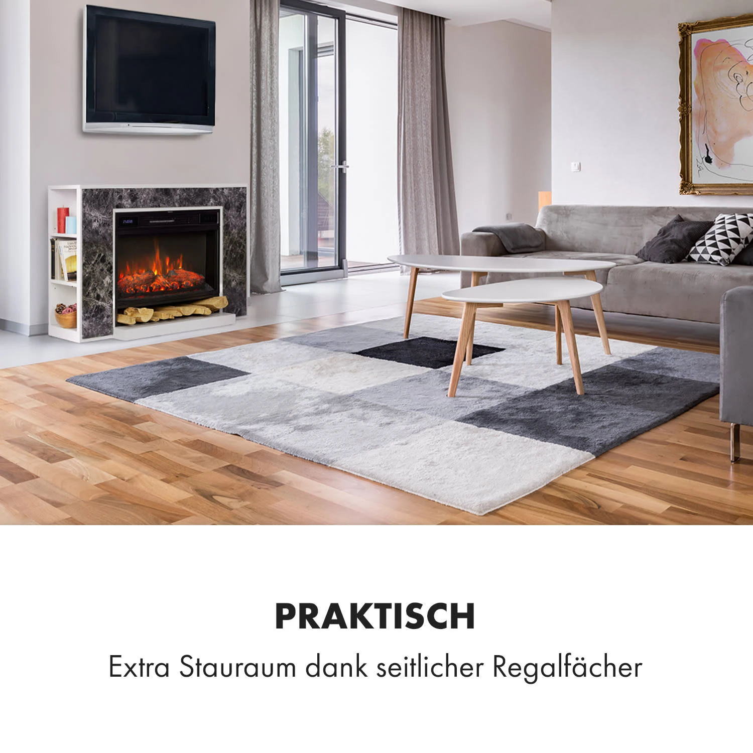 Vulsini Nightfall Elektrokamin 1900 W LED-Technik Fernbedienung 6 Vulsini Nightfall Elektrokamin 1900 W LED-Technik Fernbedienung – Bild 4