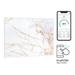 Wonderwall Air Art Smart Infrarotheizung 80x60cm 500W Wandmontage Marmor
