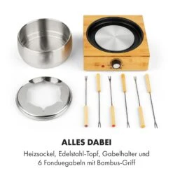 Bambus Fondue Edelstahl-Topf 800W -Haushaltsgerätegeschäft 10035221 de 0004 logo