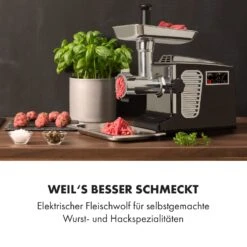 Kraftprotz Elektrischer Fleischwolf 700 W Kupfermotor Hack Wurst Kebbe Edelstahl -Haushaltsgerätegeschäft 10035233 de 0002 logo