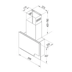 Amelia Dunstabzugshaube 123W 60x47x23,5cm LED-Licht Touch Glas -Haushaltsgerätegeschäft 10035282 yy 0007 logo Klarstein Amelia 60 Dunstabzugshaube weiss
