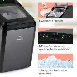 Partytime Eiswürfelmaschine Klareis 15kg/24h Edelstahl -Haushaltsgerätegeschäft 10035295 de 0004 usp