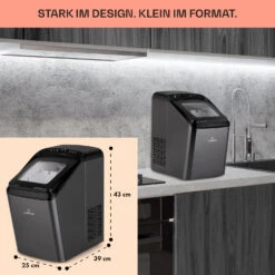 Partytime Eiswürfelmaschine Klareis 15kg/24h Edelstahl -Haushaltsgerätegeschäft 10035295 de 0006 usp