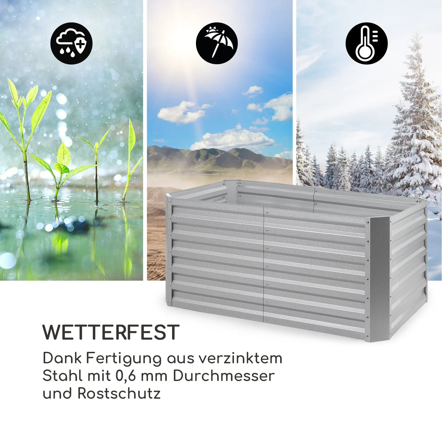 High Grow Straight Hochbeet 120x60x60cm 432l Stahl 8 High Grow Straight Hochbeet 120x60x60cm 432l Stahl – Bild 6