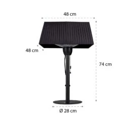 Loras Style Tisch-Heizstrahler Karbon-IR-Heizelement 1500W -Haushaltsgerätegeschäft 10035344 yy 0009 logo blumfeldt Loras Style Tisch Heizstrahler schwarz