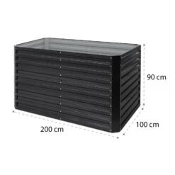 High Grow Straight Hochbeet 200x90x100cm 1800l Stahl -Haushaltsgerätegeschäft 10035356 yy 0008 logo blumfeldt High Grow Straight 200x90x100cm anthrazi