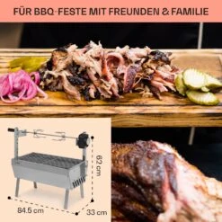 Sauenland Mini Rotisserie-Grill Drehspieß 4W 12kg Max. Edelstahl -Haushaltsgerätegeschäft 10035371 de 0006 usp