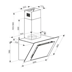 Eleonora 60 Dunstabzugshaube 426 M³/h Touch-Panel Ambiente-Licht -Haushaltsgerätegeschäft 10035381 yy 0008 logo