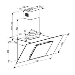 Eleonora 90 Dunstabzugshaube 420 M³/h Touch-Panel Ambiente-Licht -Haushaltsgerätegeschäft 10035382 yy 0008 logo Klarstein Eleonora 90 Dunstabzugshaube