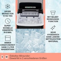 Arctic Porter Eiswürfelmaschine Bullet-Eis 12kg/24h Edelstahl 10 Arctic Porter Eiswürfelmaschine Bullet-Eis 12kg/24h Edelstahl -Haushaltsgerätegeschäft 10035553 de 0002 usp