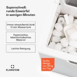 Icefestival Bullet Eiswürfelbereiter 400W 1,9l 20kg/24h -Haushaltsgerätegeschäft 10035578 de 0002 usp