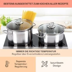 Cookbuddy Doppel-Kochfeld 2400W 5 Leistungsstufen Glaskeramik -Haushaltsgerätegeschäft 10035704 de 0005 usp