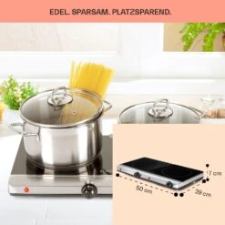 Cookbuddy Doppel-Kochfeld 2400W 5 Leistungsstufen Glaskeramik -Haushaltsgerätegeschäft 10035704 de 0006 usp