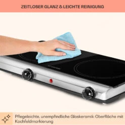 Cookbuddy Doppel-Kochfeld 2400W 5 Leistungsstufen Glaskeramik -Haushaltsgerätegeschäft 10035704 de 0007 usp
