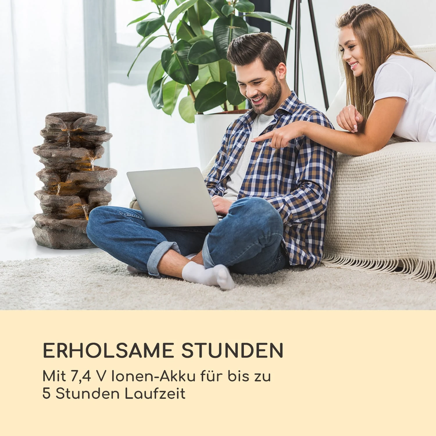 Stonehenge Solarbrunnen LED-Beleuchtung Polyresin Lithium-Ionen-Akku 8 Stonehenge Solarbrunnen LED-Beleuchtung Polyresin Lithium-Ionen-Akku – Bild 6