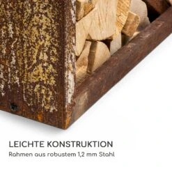 Kindlewood L Rust Holzspeicher Sitzbank 104x40x35cm Bambus Zink -Haushaltsgerätegeschäft 10035763 de 0005 logo