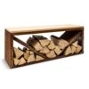 Kindlewood L Rust Holzspeicher Sitzbank 104x40x35cm Bambus Zink