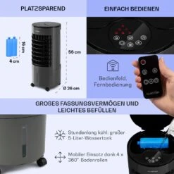 Skypillar 3-in-1 Luftkühler Ventilator 5L Fernbedienung Touch-Panel -Haushaltsgerätegeschäft 10035795 de 0006 usp