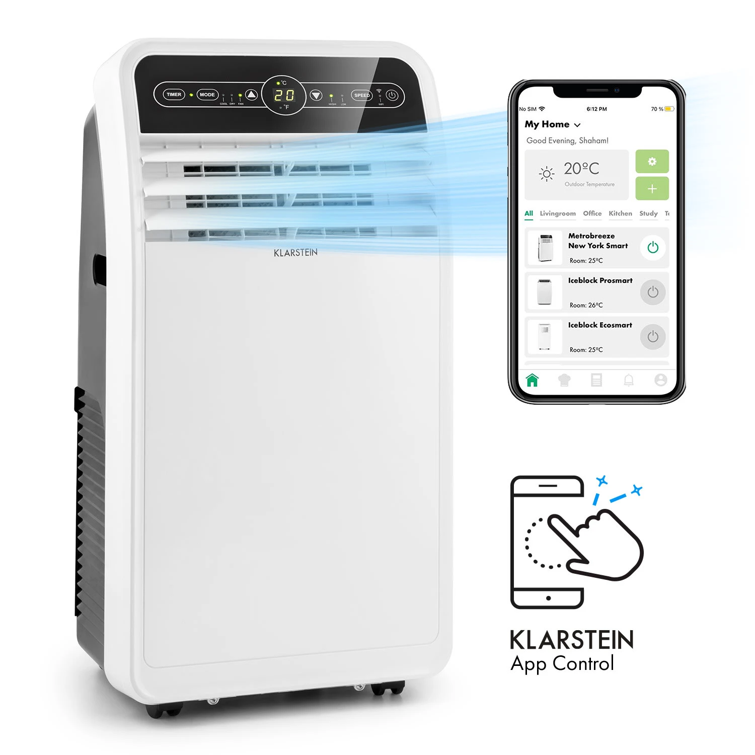 Metrobreeze New York Smart 7k Mobile Klimaanlage 7000 BTU/2,1 KW 3 Metrobreeze New York Smart 7k Mobile Klimaanlage 7000 BTU/2,1 KW