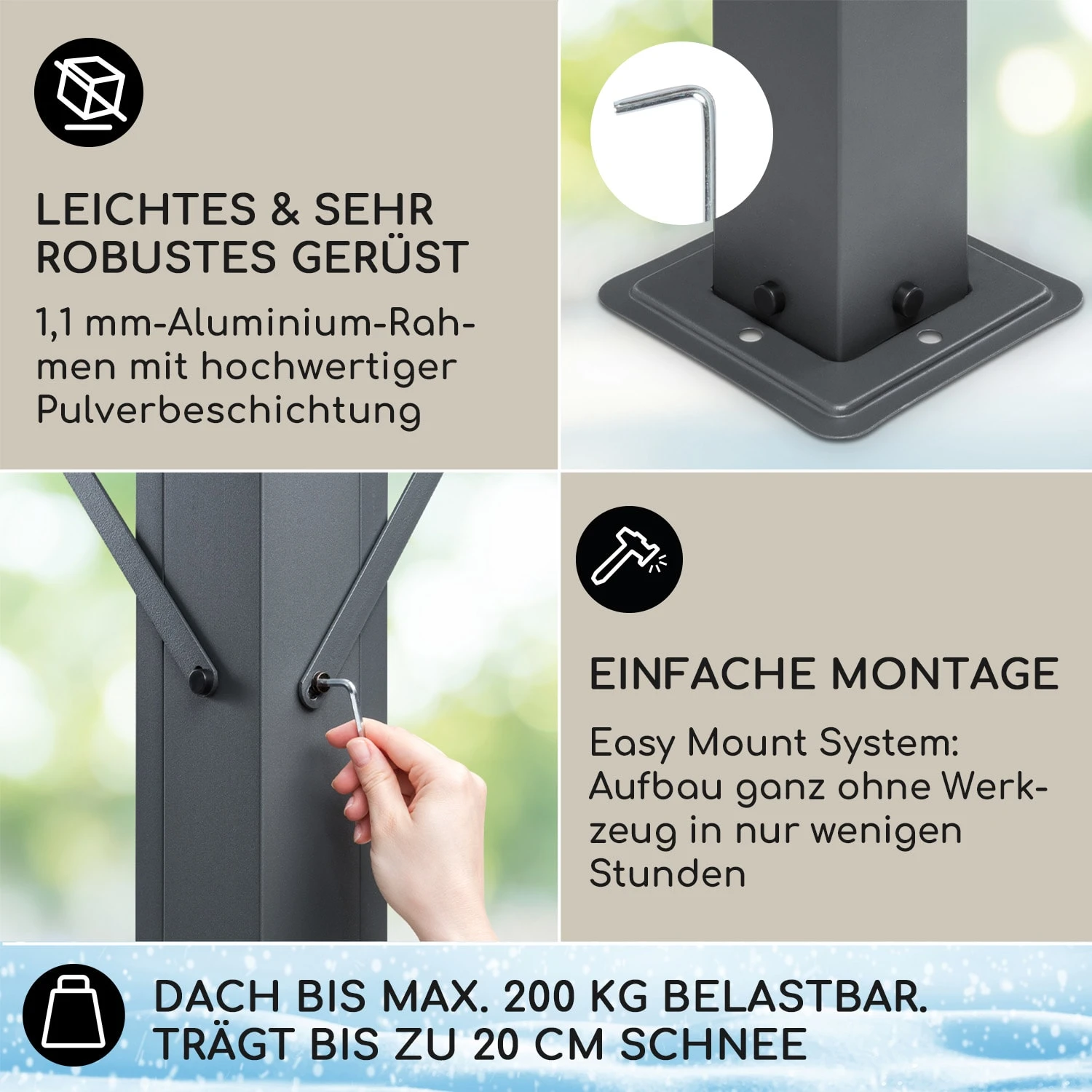 Pantheon Solid Sky Expand Pavillon Seitenwände 3x3-5,6 M Aluminium 5 Pantheon Solid Sky Expand Pavillon Seitenwände 3x3-5,6 M Aluminium – Bild 3