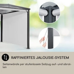 Pantheon Cortina Solid Sky Pergola Vordach 3x3m Polycarbonat -Haushaltsgerätegeschäft 10035872 de 0005 usp