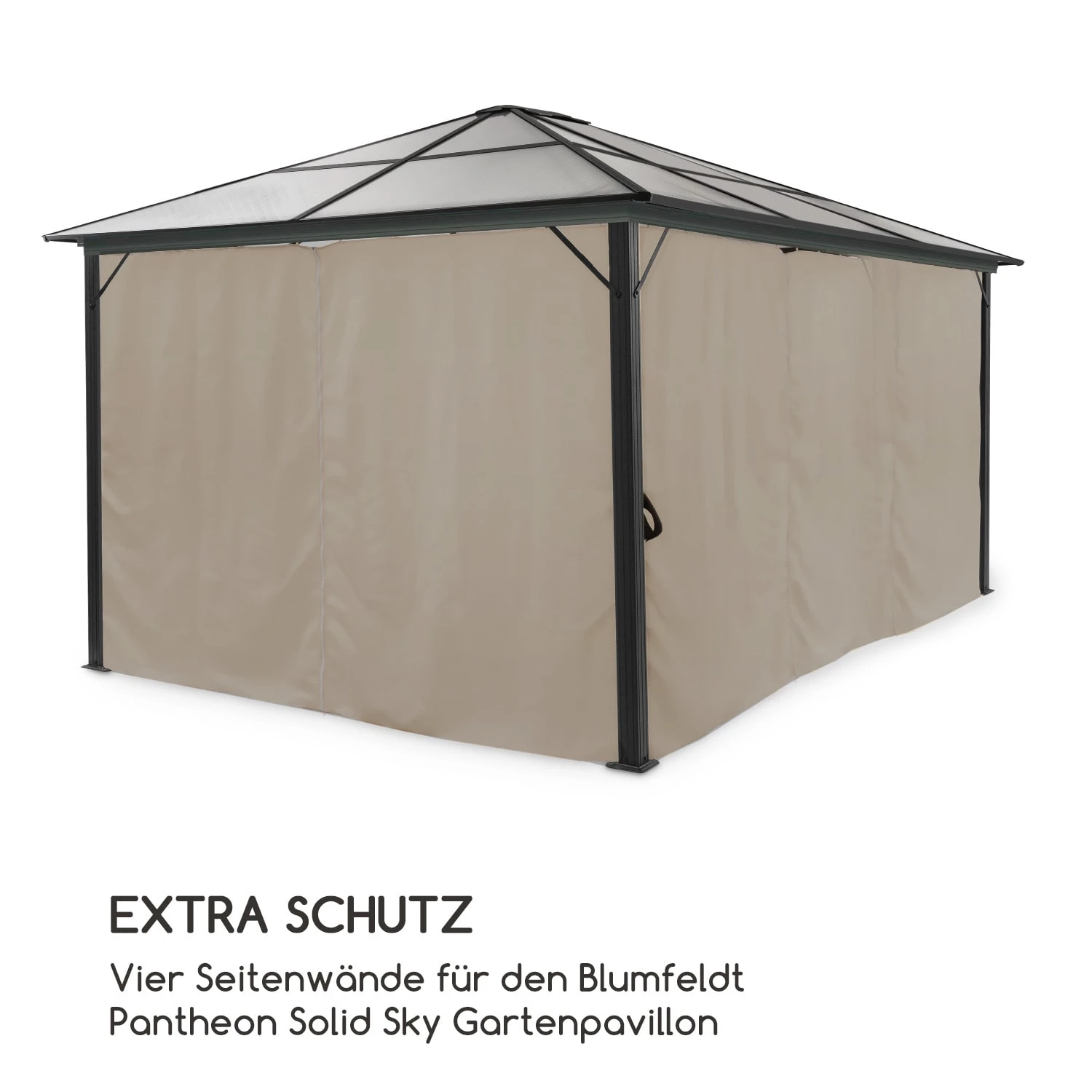 Pantheon Solid Sky Pavillon-Seitenwände 3x4 4 Stück 140g/m² 5 Pantheon Solid Sky Pavillon-Seitenwände 3x4 4 Stück 140g/m² – Bild 3
