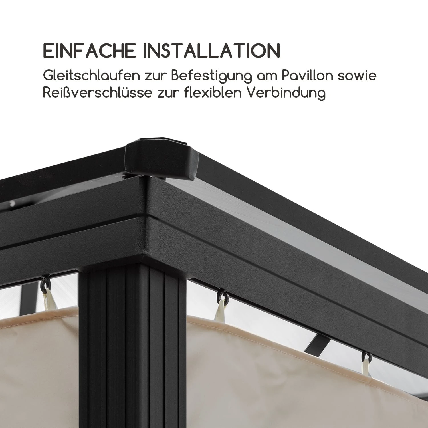 Pantheon Solid Sky Pavillon-Seitenwände 3x4 4 Stück 140g/m² 6 Pantheon Solid Sky Pavillon-Seitenwände 3x4 4 Stück 140g/m² – Bild 4