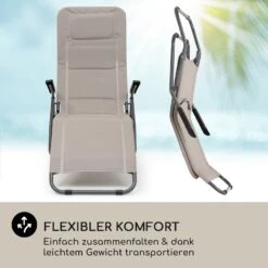 Vitello Noble Sonnenliege 70x110x140cm Atmungsaktiv Wetterfest Faltbar -Haushaltsgerätegeschäft 10035956 de 0005 logo