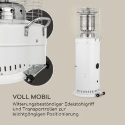 Heatwave Gasheizstrahler 10 KW (728 G/h) Bodenrollen Schutzcover Piezozündung -Haushaltsgerätegeschäft 10035959 de 0003 logo