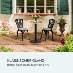 Patras Pearl Bistro-Tisch Jugendstil Marmor Ø 60 Cm H 75 Cm Gusseisern -Haushaltsgerätegeschäft 10035977 de 0002 logo