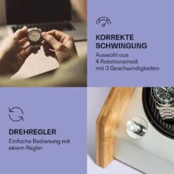 Garonne 2 Uhrenbeweger 1 Drehteller 2 Uhren 3 Speeds 4 Modi Bambus -Haushaltsgerätegeschäft 10036041 de 0003 logo