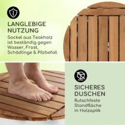 Sumatra Teak Round Gartendusche Aluminium Teakholz Tragegriff 11 Sumatra Teak Round Gartendusche Aluminium Teakholz Tragegriff -Haushaltsgerätegeschäft 10036439 de 0003 usp
