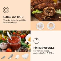 Mighty Mince Elektrischer Fleischwolf 500 - 1361 Watt 3 Lochscheiben 13 Mighty Mince Elektrischer Fleischwolf 500 - 1361 Watt 3 Lochscheiben -Haushaltsgerätegeschäft 10036478 de 0004 logo