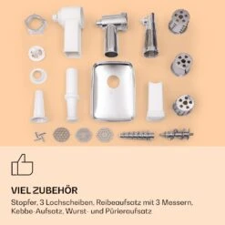 Mighty Mince Elektrischer Fleischwolf 500 - 1361 Watt 3 Lochscheiben 16 Mighty Mince Elektrischer Fleischwolf 500 - 1361 Watt 3 Lochscheiben -Haushaltsgerätegeschäft 10036478 de 0007 logo