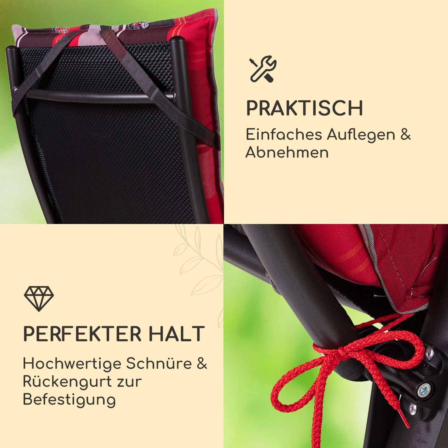 Sylt Polsterauflage Sesselauflage Kopfkissen Polyester 50x120x9cm 5 Sylt Polsterauflage Sesselauflage Kopfkissen Polyester 50x120x9cm – Bild 3