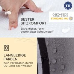 Sylt Polsterauflage Sesselauflage Kopfkissen Polyester 50x120x9cm 12 Sylt Polsterauflage Sesselauflage Kopfkissen Polyester 50x120x9cm -Haushaltsgerätegeschäft 10037321 de 0004 usp