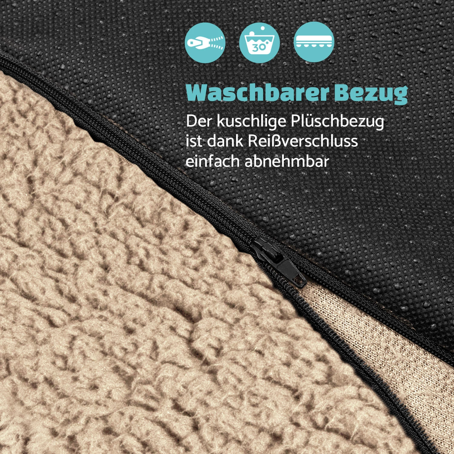 Luna Hundebett Waschbar Orthopädisch Rutschfest Memory-Schaum Größe L 7 Luna Hundebett Waschbar Orthopädisch Rutschfest Memory-Schaum Größe L – Bild 5