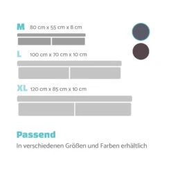 Hundebett Hundematte | Waschbar | Orthopädisch | Rutschfest | Atmungsaktiv | Klappbar Memory-Schaum | Größe M (80 X 8 X 55 Cm) -Haushaltsgerätegeschäft 10037569 de 0007 logo