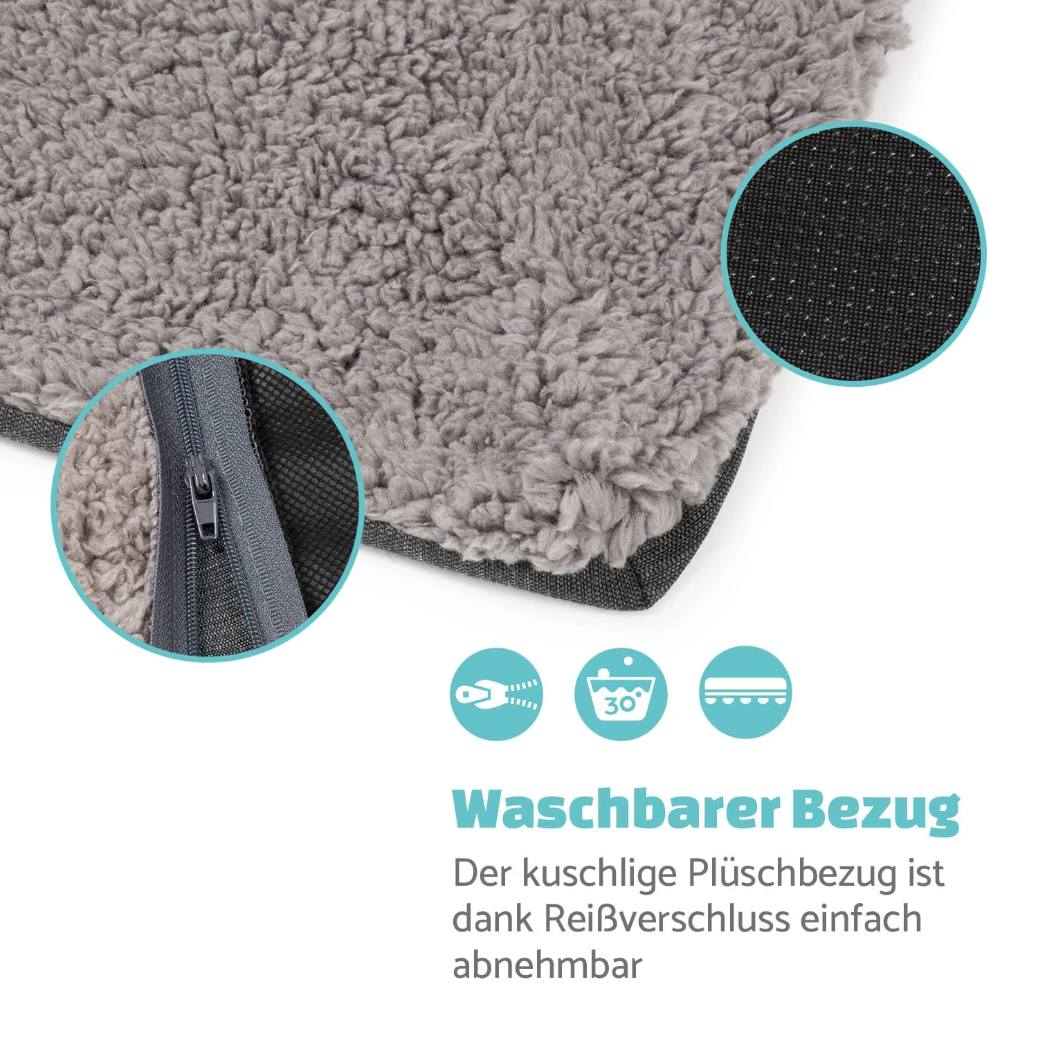 Emma Hundebett Hundekorb | Waschbar | Rutschfest | Atmungsaktiv | Wendematratze | Kissen | Größe L (100 X 30 X 90 Cm) 7 Emma Hundebett Hundekorb | Waschbar | Rutschfest | Atmungsaktiv | Wendematratze | Kissen | Größe L (100 X 30 X 90 Cm) – Bild 5
