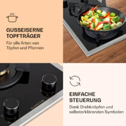 Goldflame Domino Prime Gaskochfeld 2-flammig Messing-Brenner Glaskeramik 11 Goldflame Domino Prime Gaskochfeld 2-flammig Messing-Brenner Glaskeramik -Haushaltsgerätegeschäft 10037806 de 0003 logo