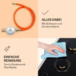 Goldflame Domino Prime Gaskochfeld 2-flammig Messing-Brenner Glaskeramik 14 Goldflame Domino Prime Gaskochfeld 2-flammig Messing-Brenner Glaskeramik -Haushaltsgerätegeschäft 10037806 de 0006 logo