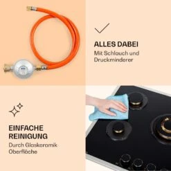 Goldflame 5 Prime Gaskochfeld 5-flammig Messing-Brenner Glaskeramik -Haushaltsgerätegeschäft 10037808 de 0006 logo