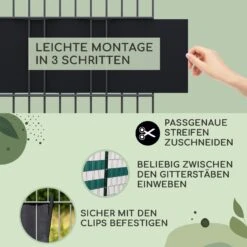 Sichtschutzstreifen Gartenzaun PVC 450 G/m² 50x19cm Clips 11 Sichtschutzstreifen Gartenzaun PVC 450 G/m² 50x19cm Clips -Haushaltsgerätegeschäft 10037983 de 0004 usp